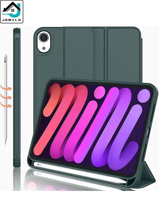 JOMILA iPad mini 7 Case 2024 (A17 Pro), iPad mini 6 Case (8.3-Inch,2021 Model), iPad mini 7th/6th Generation Case with Pencil Holder, Trifold Stand Smart Case with Soft TPU Back - Image 1