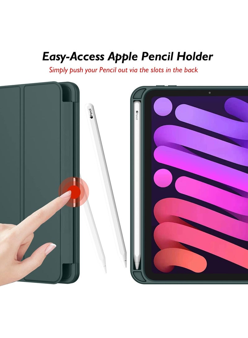 JOMILA iPad mini 7 Case 2024 (A17 Pro), iPad mini 6 Case (8.3-Inch,2021 Model), iPad mini 7th/6th Generation Case with Pencil Holder, Trifold Stand Smart Case with Soft TPU Back - Image 5