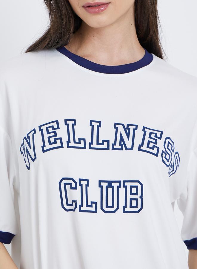 Take Two Slogan Print Oversized T-Shirt - Image 3