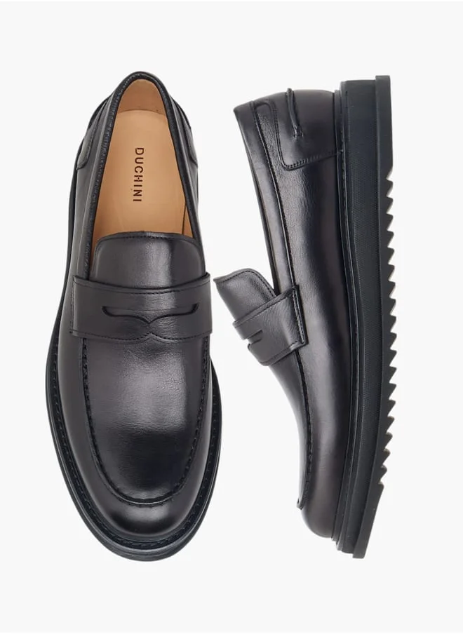دوتشيني Men's Cutout Detail Slip-On Loafers