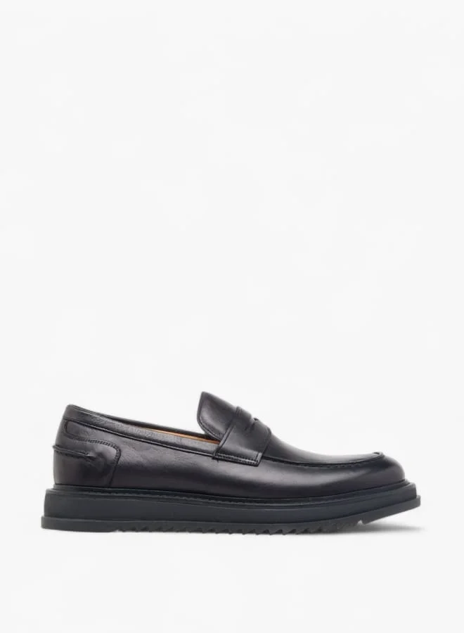 DUCHINI Men's Cutout Detail Slip-On Loafers