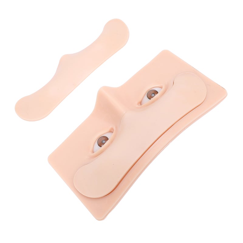5D Replaceable Eyebrow Tattoo Practice Face Eyeliner Model Permanent Eyebrow Tattoo Makeup Silicone Fake Skin with 20ml Makeup Remover Oil - Image 4