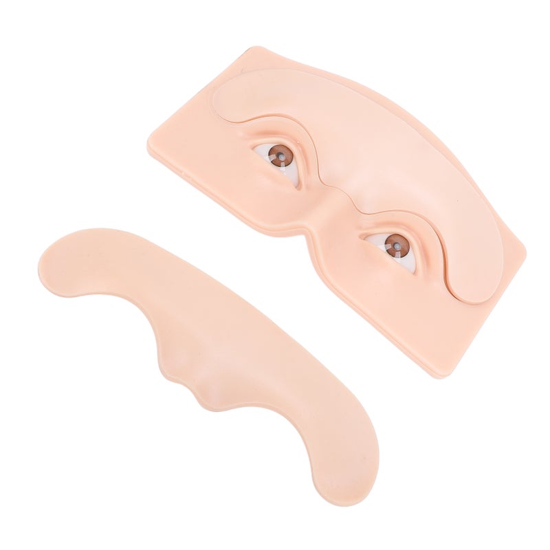 5D Replaceable Eyebrow Tattoo Practice Face Eyeliner Model Permanent Eyebrow Tattoo Makeup Silicone Fake Skin with 20ml Makeup Remover Oil - Image 3
