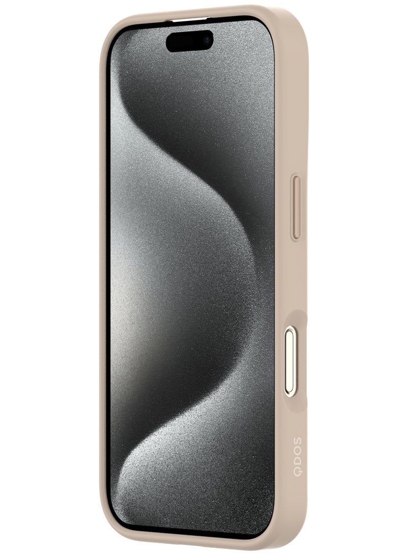 كيودوس حافظة QDOS HYBRID SOFT + SNAP متوافقة مع iPhone MagSafe، حافظة مزدوجة رفيعة للغاية مع حماية من السقوط من الدرجة العسكرية 3M (Desert Titanium، iPhone 16 Pro) - Image 4