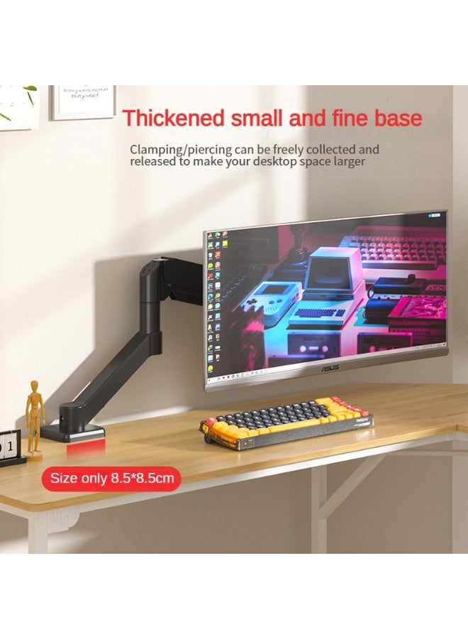 Single Monitor Mount Arm Fits Monitor up to 32 Inch, Monitor Desk Mount Holds 4.4-19.8lbs Computer Screen, Full Motion Gas Spring Monitor Desk Mount, VESA Mount ﻿ - Image 1