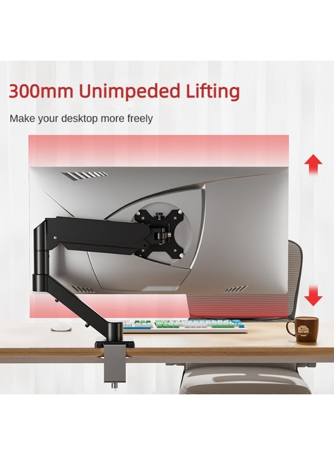 Single Monitor Mount Arm Fits Monitor up to 32 Inch, Monitor Desk Mount Holds 4.4-19.8lbs Computer Screen, Full Motion Gas Spring Monitor Desk Mount, VESA Mount ﻿ - Image 4
