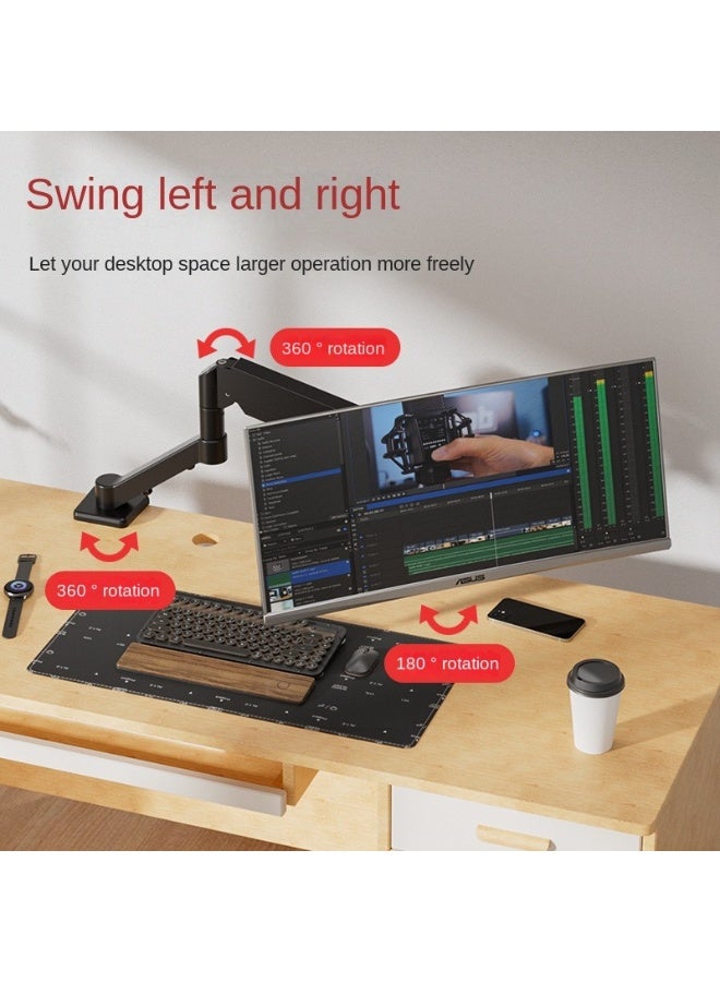 Single Monitor Mount Arm Fits Monitor up to 32 Inch, Monitor Desk Mount Holds 4.4-19.8lbs Computer Screen, Full Motion Gas Spring Monitor Desk Mount, VESA Mount ﻿ - Image 5