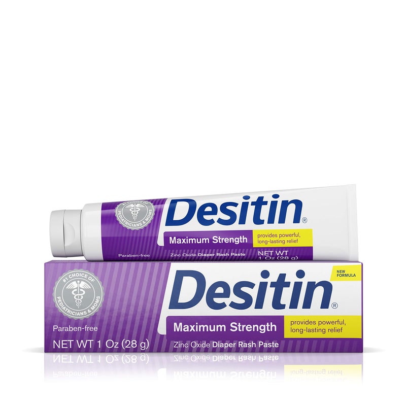 Desitin Maximum Strength Baby Diaper Rash Cream with 40% Zinc Oxide, Travel Size, 1 oz (Pack of 6) - Image 1