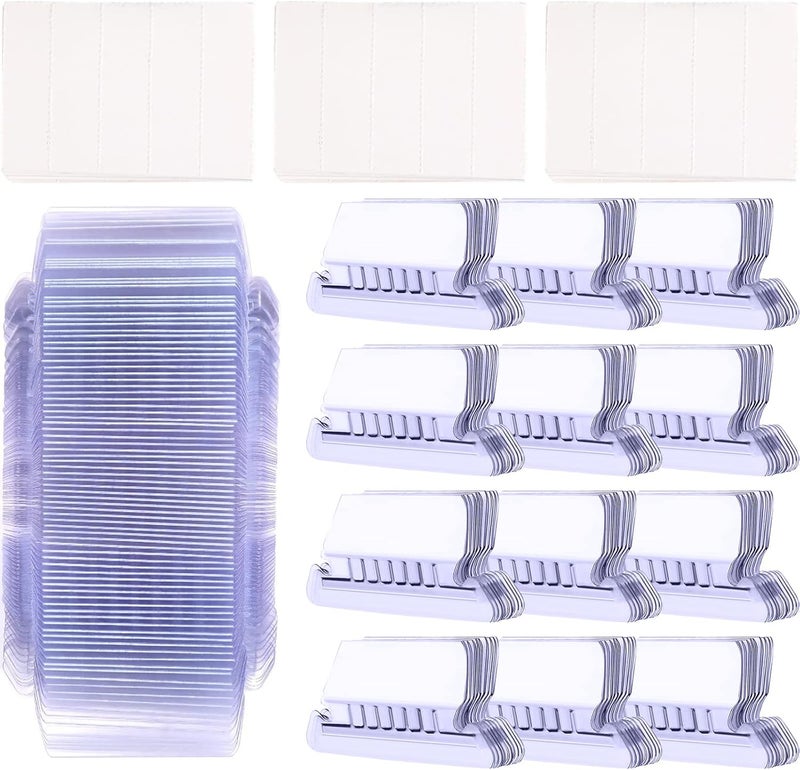 Jovitec علامات ملفات جوفيتك 120 علامات بلاستيكية للملفات المعلقة و 120 إدخال للعودة إلى المدرسة لتنظيم سريع وتحديد الملفات سهل القراءة 2 بوصة - Image 1