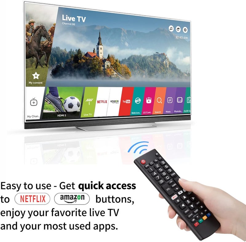 جهاز التحكم عن بعد العالمي لتلفزيون LG الذكي، بديل لجميع تلفزيونات LG الذكية LCD وLED وOLED وUHD وHDTV وPlasma ثلاثية الأبعاد و4K AKB75095307 وAKB75375604 وAKB75675304 وAKB74915305 وAKB76037601 وAKB75675313 وAKB75855501. - Image 3