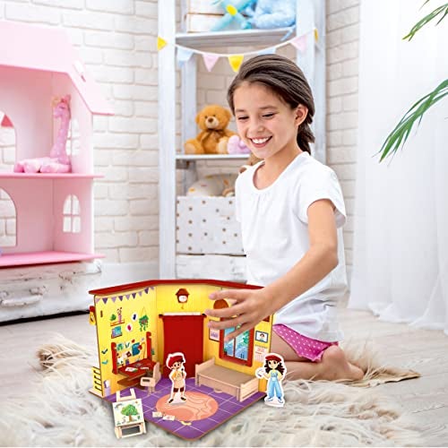 Webby DIY Wooden Artists Playhouse | Multifunctional Studio Cum Bedroom Doll House Set for Boys and Girls - Image 4