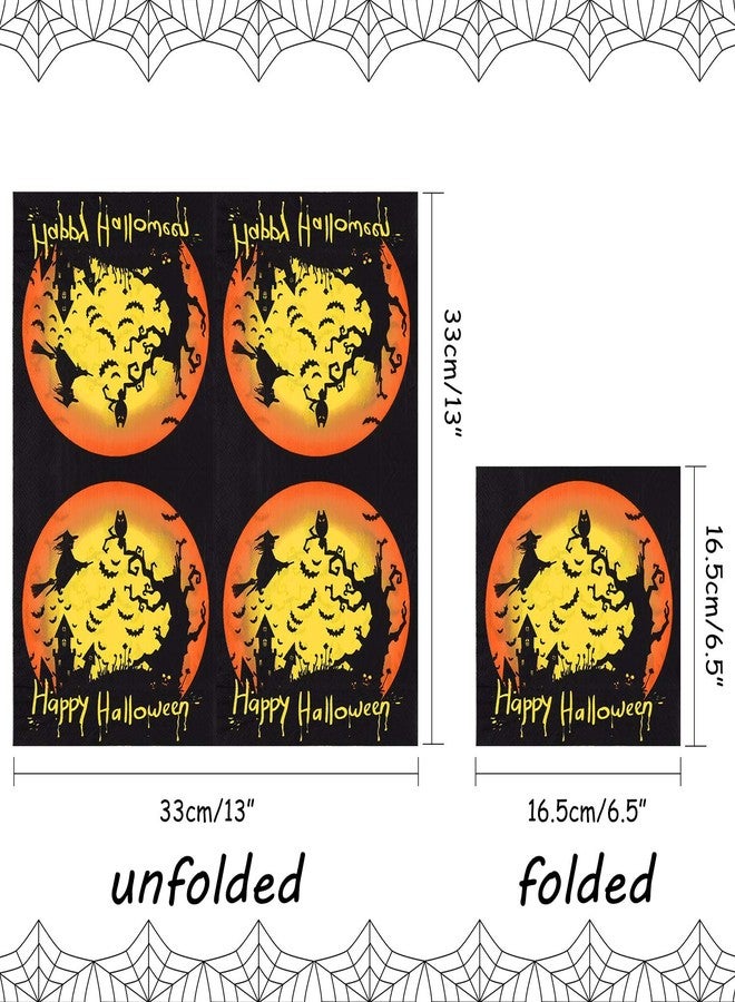 ASTARON 60 Pack Halloween Napkins 13"× 13", Disposable Paper Cocktail Napkins for Halloween Table Decorations Party Supplies - Image 3