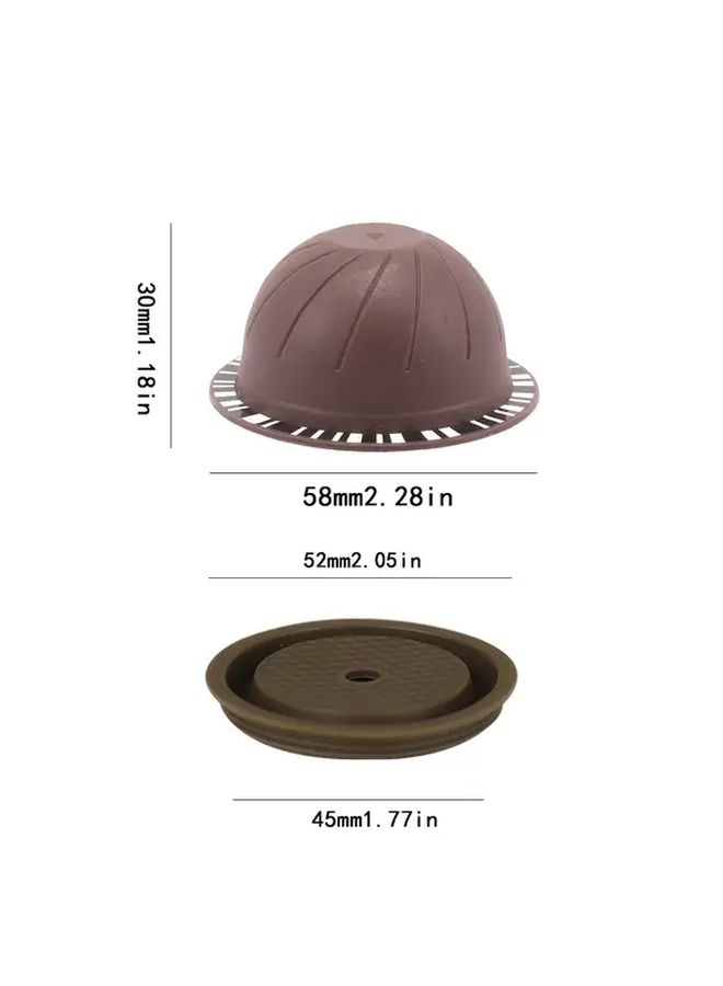 5Pcs 150ml Brown Plastic Capsules With 2 Silicone Lids Black Spoon And Black Brush Durable Leak Proof Design For Home Office Or Travel Coffee Use - Image 2