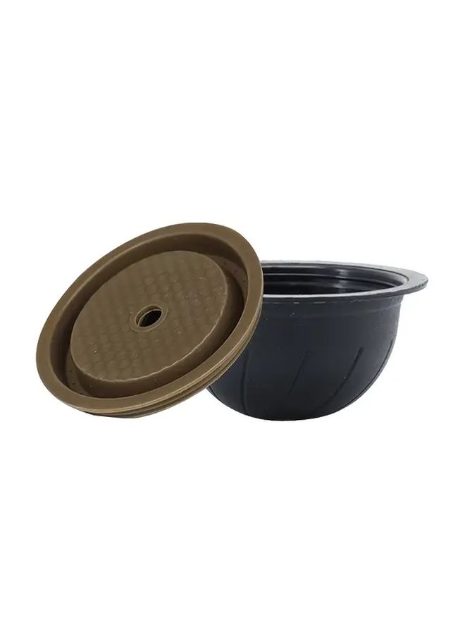 5Pcs 150ml Brown Plastic Capsules With 2 Silicone Lids Black Spoon And Black Brush Durable Leak Proof Design For Home Office Or Travel Coffee Use - Image 4