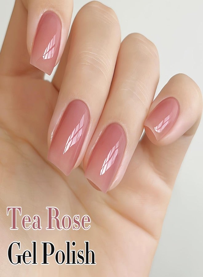 Double Rhythm 0.50 OZ Translucent Gel Polish Same Color Same Bottle Sheer Pastel Neutral Natural Milky 15 ML Jelly UV Nail Art DIY at Home (Jelly Purple Pink-A1512) - Image 2