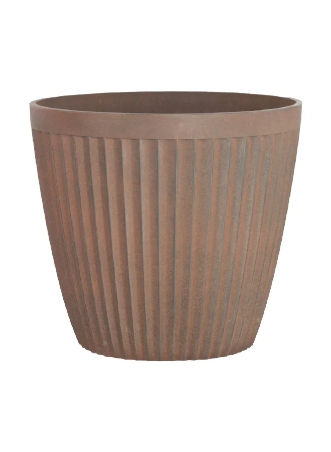 serene Bellan Weather Resistant Fiberglass Planter Clay Rust 43 x 39.5 x 39.5 cm SL2274A