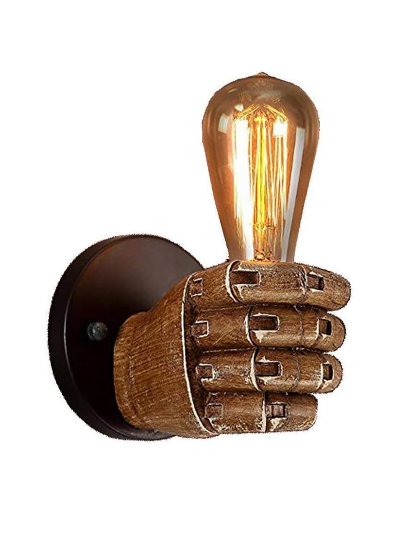 عام خمر النمط الصناعي الراتنج قبضة اليسار واليمين الجدار مصباح بار مقهى الديكور العتيقة مصباح الجدار - Image 1