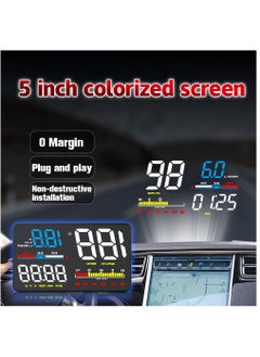 GULFLINK GULFLINK Head Up Display(HUD) Vehicle Speed Meter D5000  - Image 5