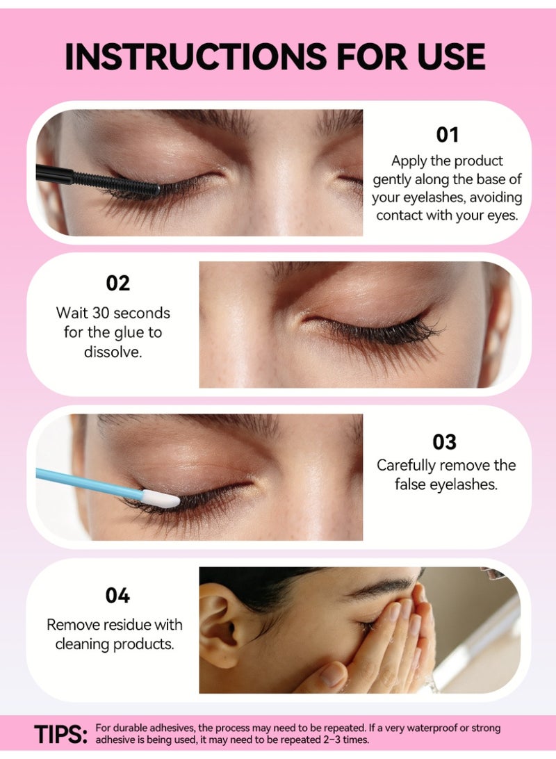 D'AMMA'N DAMMAN 4-in-1 DIY Lash Extension Set with Bond & Seal Glue, Lash Remover and Tweezers - 48-72H Long Lasting Waterproof Strong Hold Eyelash Adhesive Kit for Beginners - Image 5