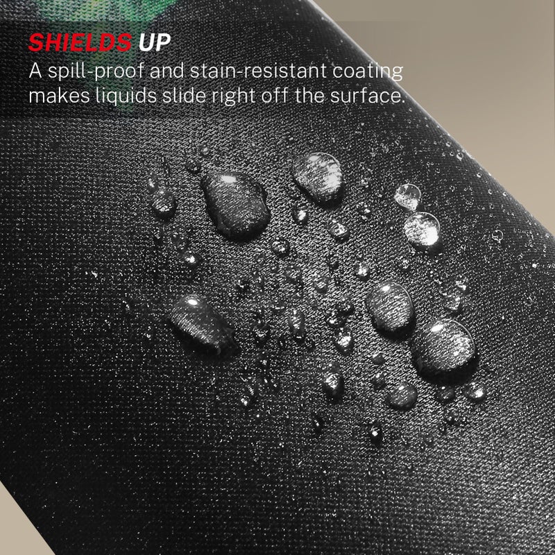 MROCO Mouse Pad [30% Larger] with Anti-Fray Stitched Edges, Premium-Textured Waterproof Surface, Non-Slip Rubber Base, Computer & Gaming Mouse Mat for Laptop, Office & Home, 8.5 x 11 in, Black Flower - Image 5