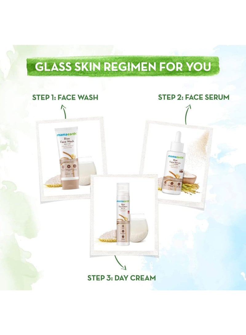 الارض ماما غسول الوجه بماء الارز والنياسيناميد من ماما إيرث للبشرة الزجاجية - 100 مل - Image 3