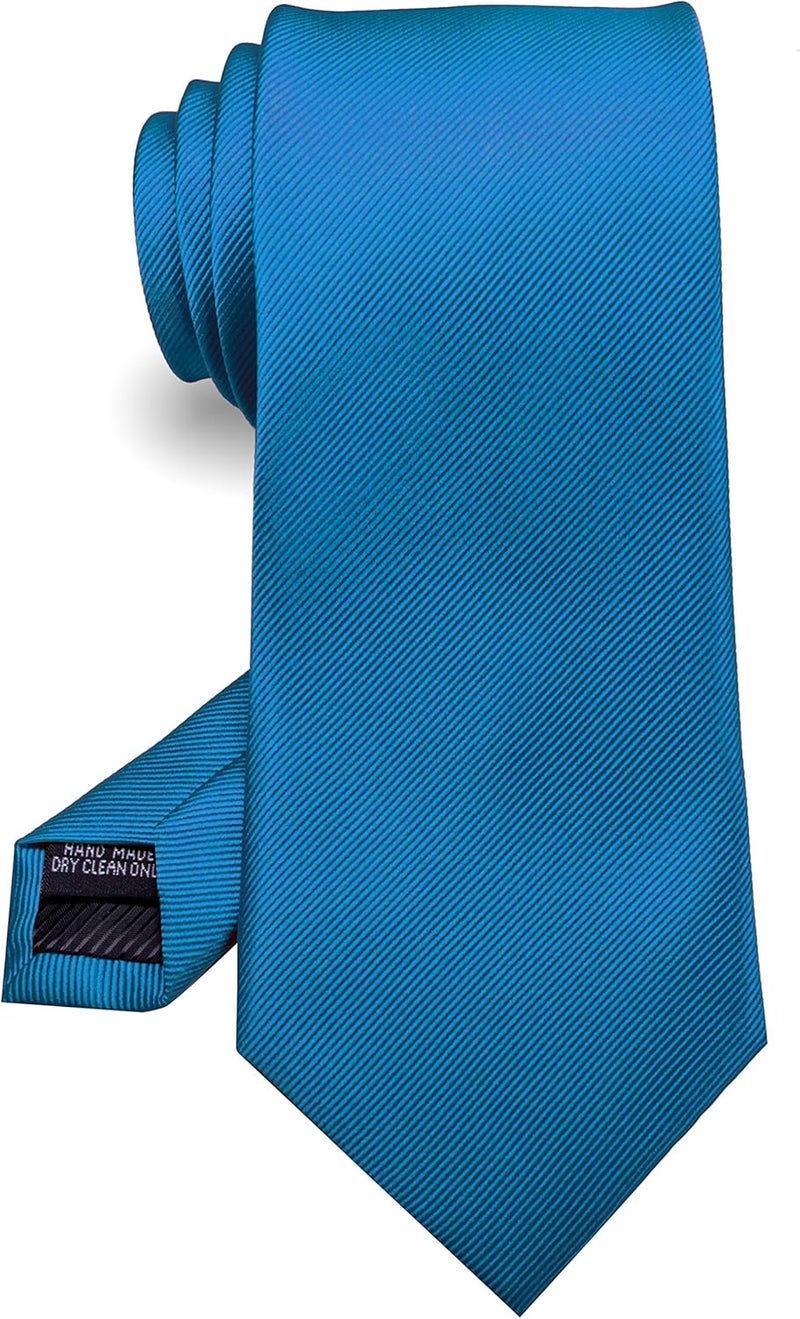 RBOCOTT Solid Color Tie Formal Necktie for Men - Image 1