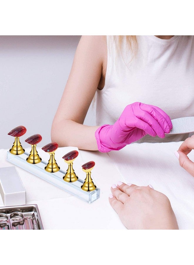 Brille Bee Magnetic Acrylic Nail Display Stand Set, Nail Tip Practice Holders, DIY Fingernail Art Stand, Manicure Tool - Image 2