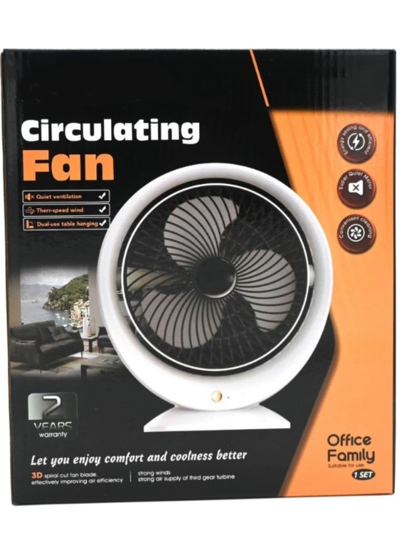 LC Circulating Fan with Quiet Ventilation Triple-Speed Wind Control and Dual Use Table Hanging Design for Office and Home Cooling - Image 2