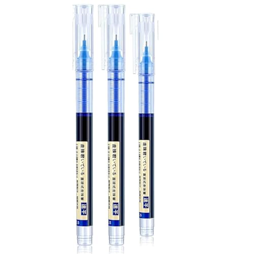 ARROLLIANT 0.5mm Fine Roller Gel Pens - Smooth Blue Ink, Large Capacity, Ideal for Office and Professional Writing (Set of 3) - Image 1
