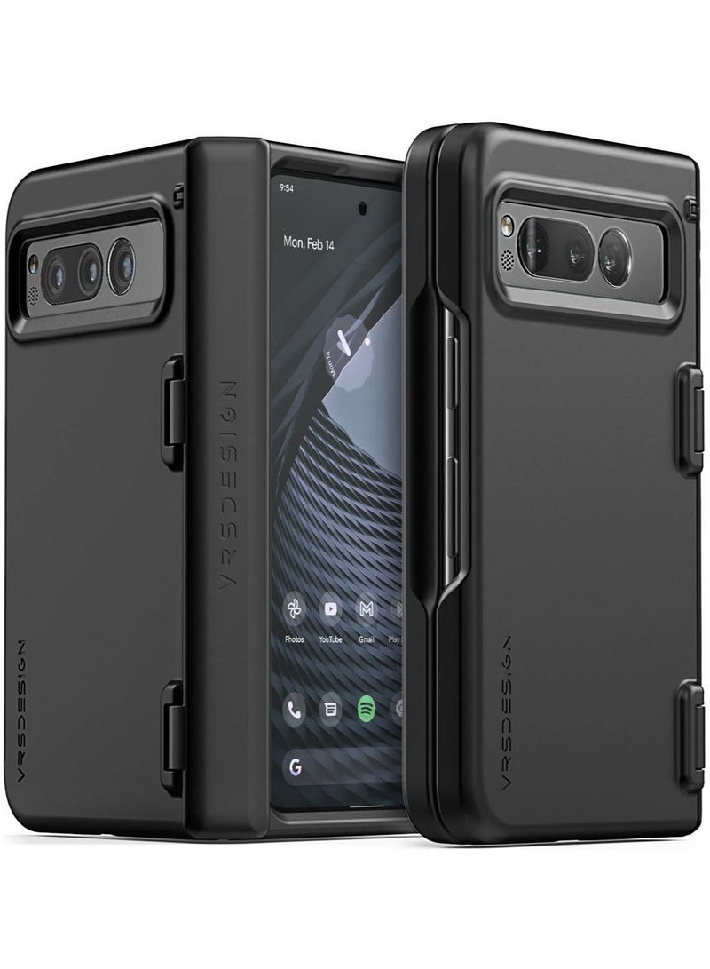 VRS Design Simpli Fit Google Pixel Fold Case Cover with Hinge Protection [Light, Slim & Protective] - Matte Black - Image 1