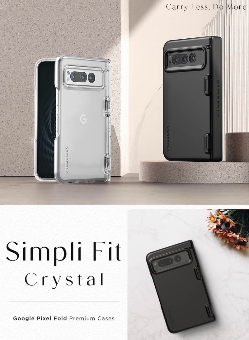 VRS Design Simpli Fit Google Pixel Fold Case Cover with Hinge Protection [Light, Slim & Protective] - Matte Black - Image 5