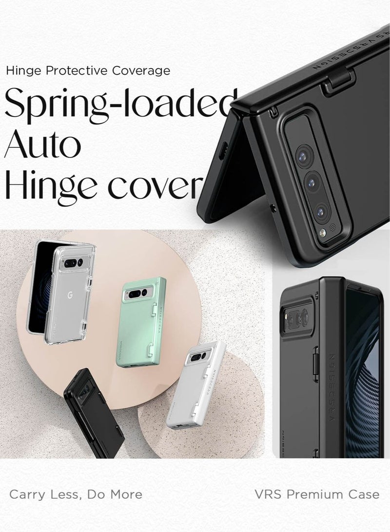 VRS Design Simpli Fit Google Pixel Fold Case Cover with Hinge Protection [Light, Slim & Protective] - Matte Black - Image 3