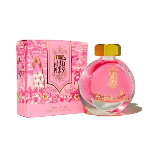 Ferris Wheel Press Ink, Everyday Ink Collection, Malibu Blush, Vibrant Pink, 38ml Fountain Pen Ink Bottle - Image 1