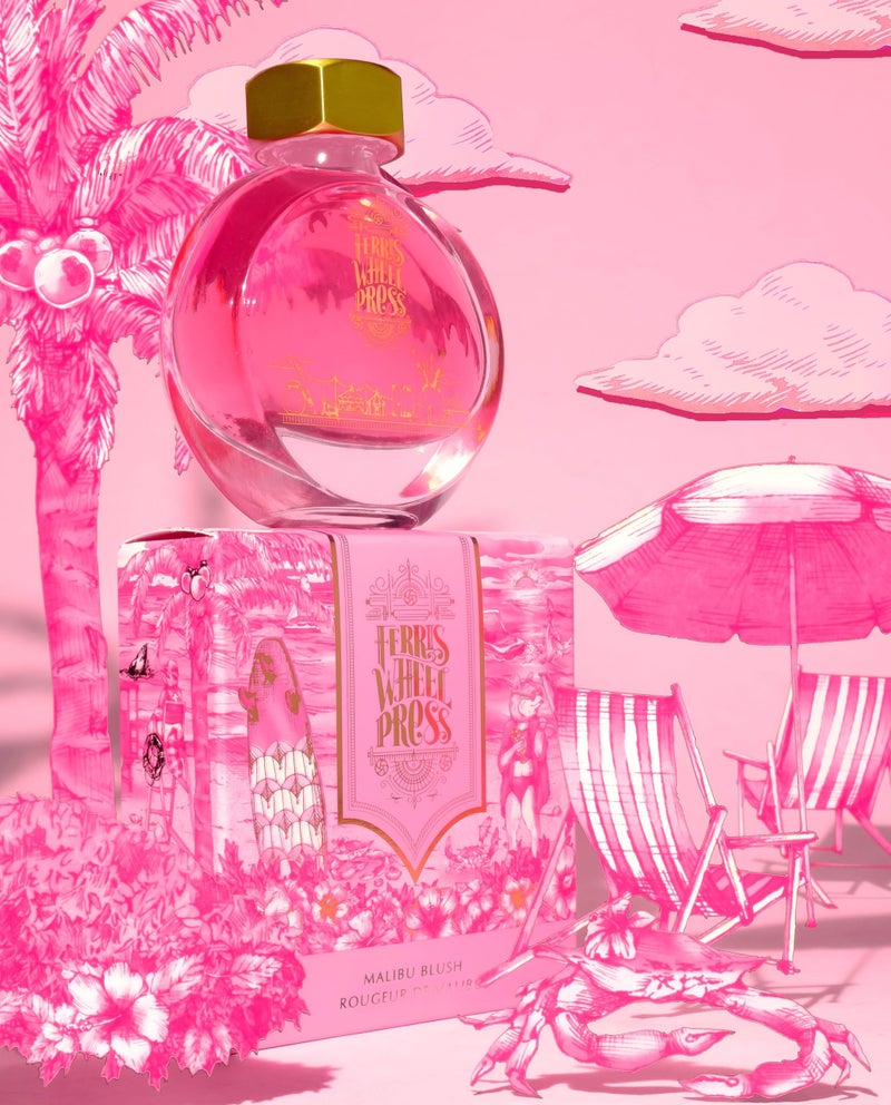 Ferris Wheel Press Ink, Everyday Ink Collection, Malibu Blush, Vibrant Pink, 38ml Fountain Pen Ink Bottle - Image 5