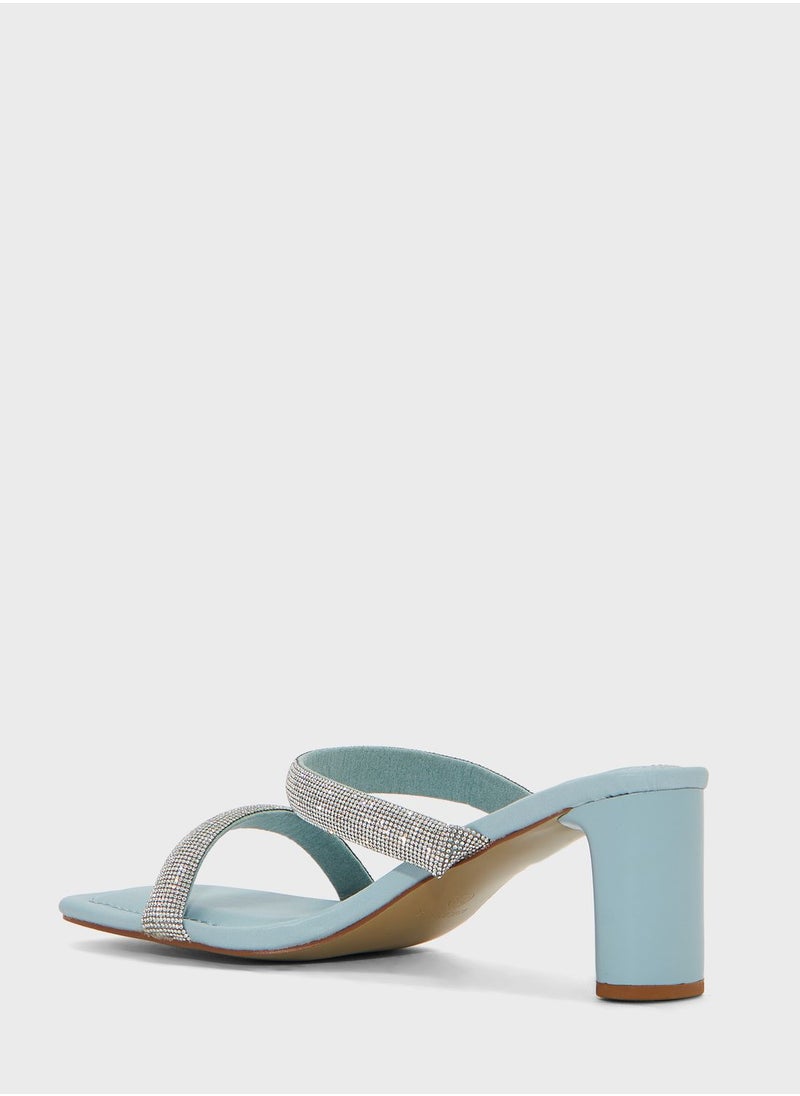 Ella Limited Edition - Diamante Double Strap Mule Sandal - Image 1