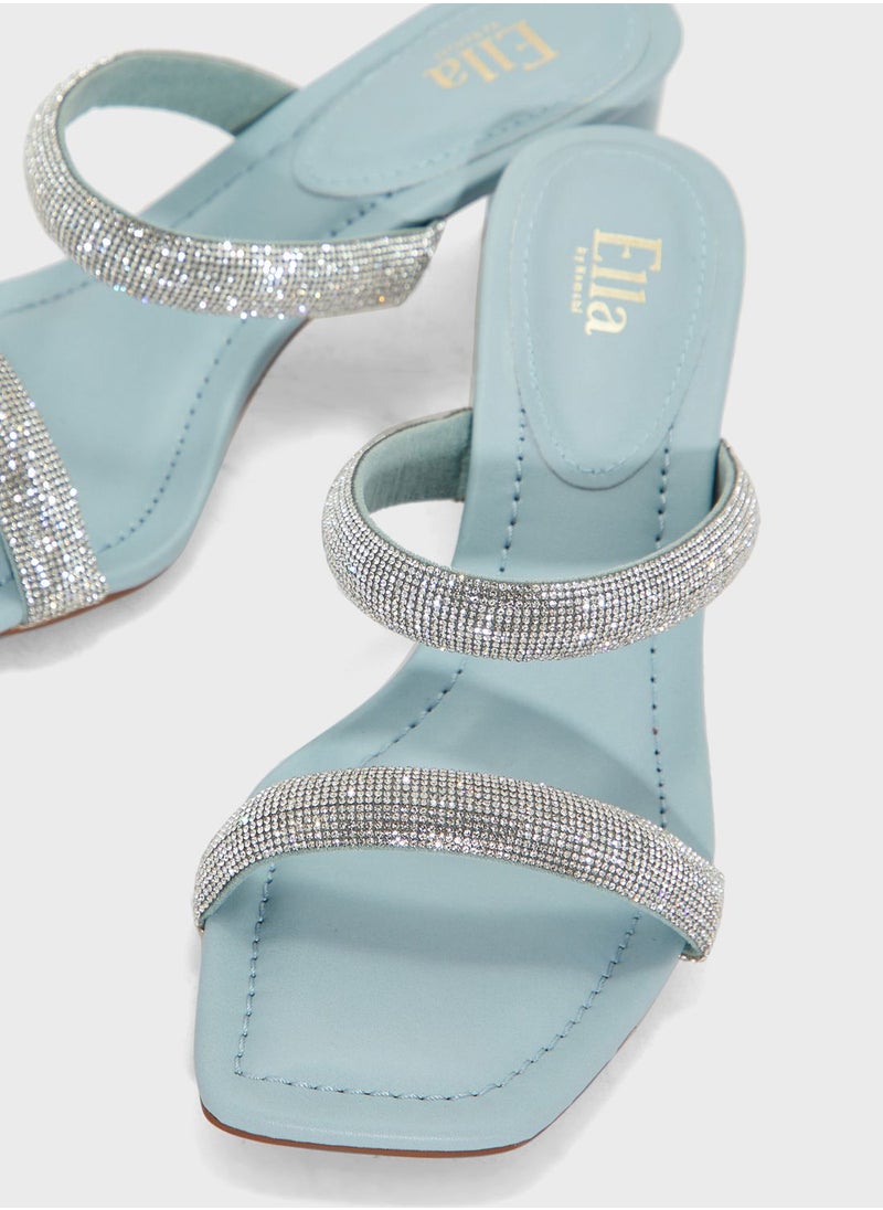 Ella Limited Edition - Diamante Double Strap Mule Sandal - Image 1