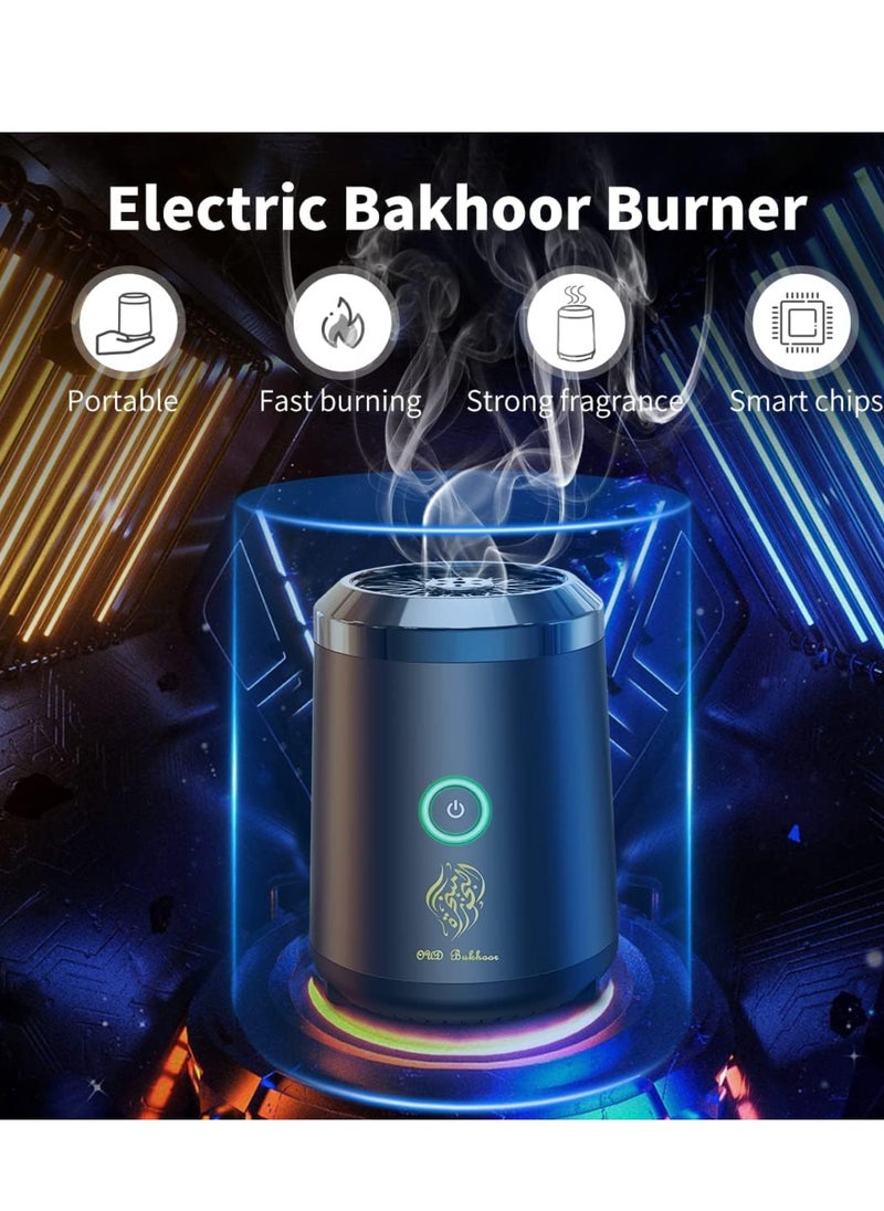 Bakhoor - Car Bakhoor With Quran Speaker, Portable Arabian Electronic Aromatherapy Incense Burner, Quran Speaker Rechargeable USB-C Aromatherapy Machine Aroma Diffuser Remote And App Control Mini Bakhoor Burner SQ-500 - Image 1