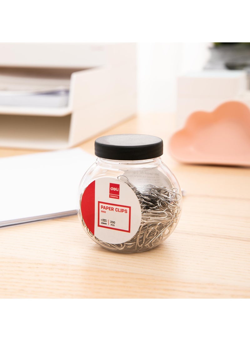 ديلي E0052 مشابك ورق رقم 3 مقاس 29 مم أسود - 200 قطعة/أنبوب - مثالية للاستخدام المكتبي واليومي للمستندات - Image 5