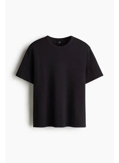 H&M Regular Fit Waffled T-shirt