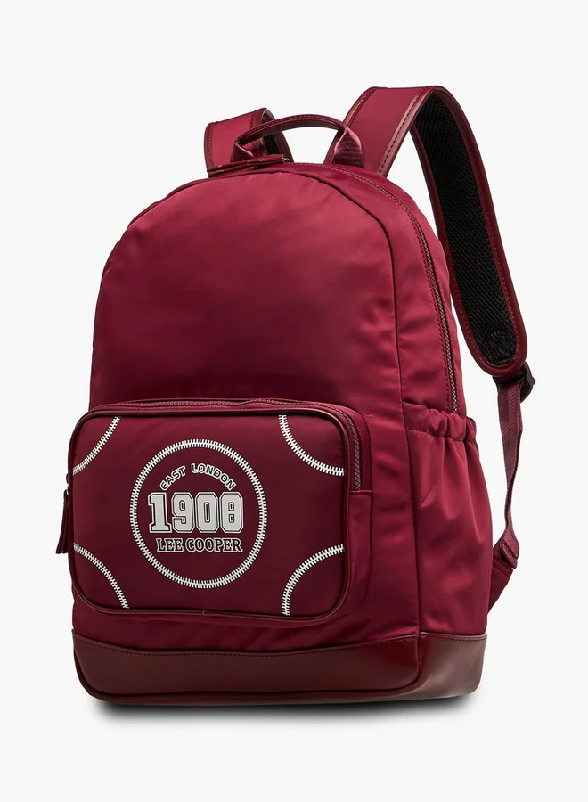 لي كوبر Printed Backpack with Adjustable Shoulder Straps and Zip Closure - 13x30x41 cm