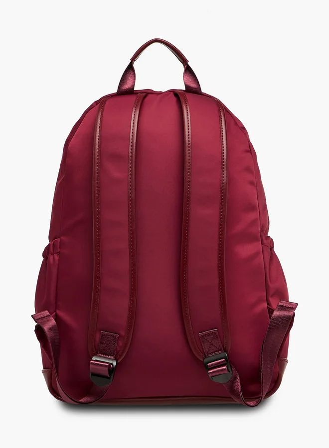 Lee Cooper Printed Backpack with Adjustable Shoulder Straps and Zip Closure - 13x30x41 cm