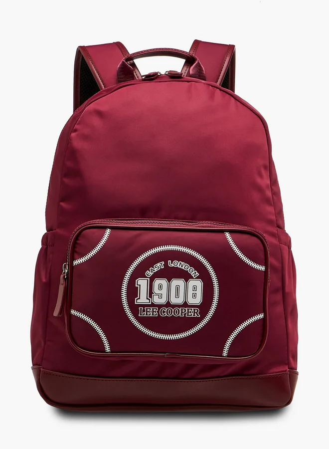 لي كوبر Printed Backpack with Adjustable Shoulder Straps and Zip Closure - 13x30x41 cm
