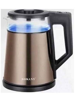 سوكاني كاتل/غلاية كهربائية من الزجاج سعة 1.7 لتر - 2000 وات (نحاسي لامع)(Sk-SH-1076)  - Image 1