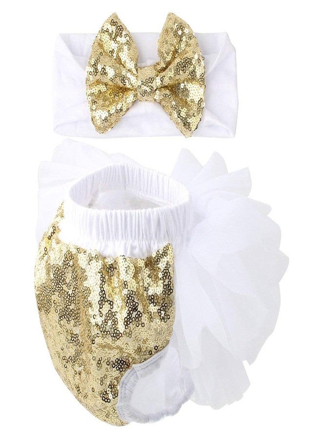 HIBA Baby Girl Diaper Cover Panty with Hairband white12 to 18 Months - Image 1