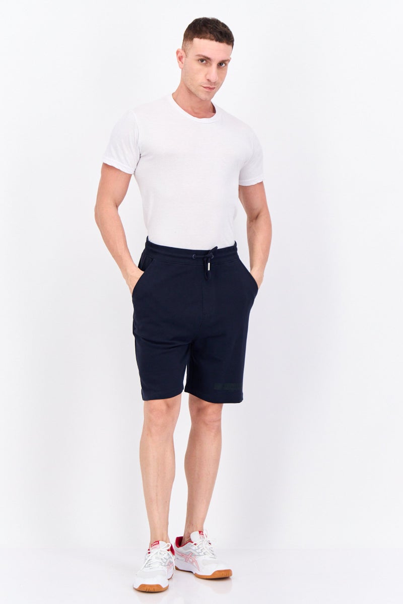 Gazzarrini Men Brand Logo Basic Shorts, Navy - Image 2