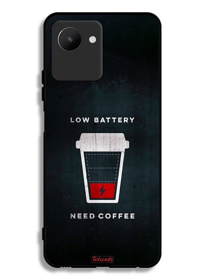 Tolwak Realme C30s Protective Case Cover Low Battery Need Coffee - Image 2