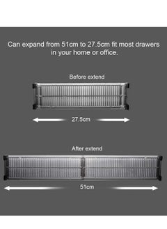 Drawer Divider 10.8 - 20 Inch Adjustable Drawer Organisation, Drawer Divider for Cutlery and Utensils, Plastic Tray Organiser for Kitchen, Drawer, Bathroom, Office Storage - Pack of 4 - pzsku/Z96FF903B625CC498608CZ/45/1741165726/465bc5e4-004c-4533-b558-59b7dca33040