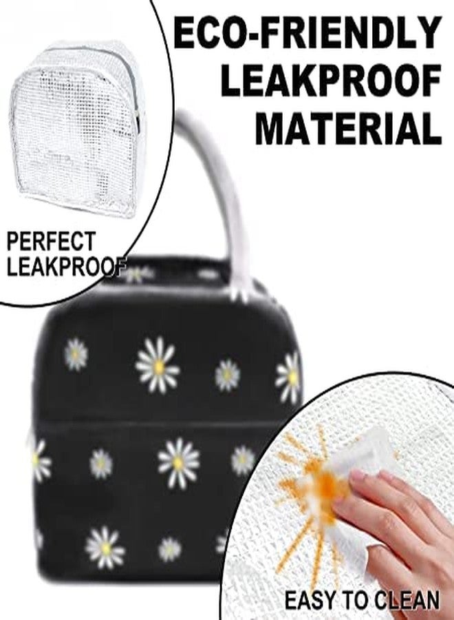 BriKSHi Insulated Small Lunch Bags for Womens Kids Thermal Cooler Tote Bag Picnic Organizer Storage Lunch Box Portable and Reusable Leak-Proof Lunch Hand Bags (Blue Print Bag_po1) - Image 4