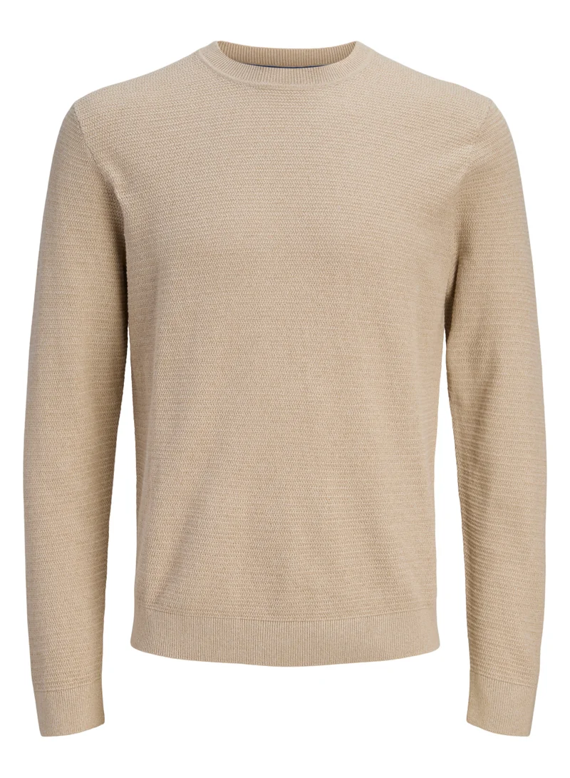 جاك اند جونز Knitted Crew Neck Long Sleeve Sweater