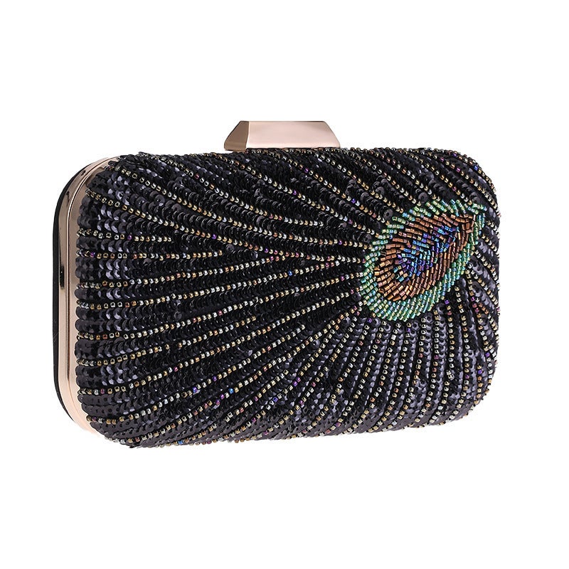 Dinner Bag Embroidery Dress Bag Hard Shell Peacock Clutch Bag Women'S Banquet Bag 3351 - Image 5